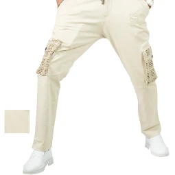 RIBBIN Premium Six Pocket Joggers (Off-White)